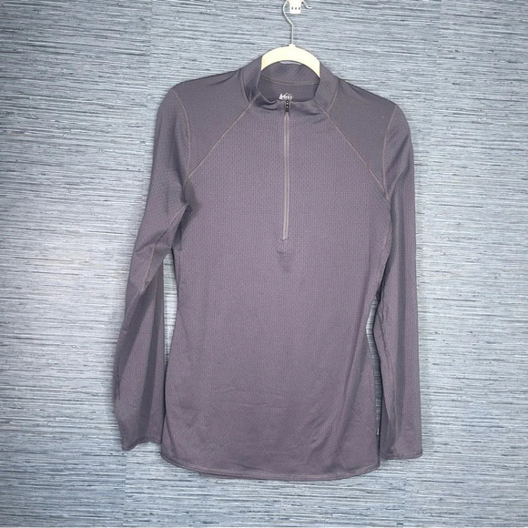 REI Tops - REI COOP Sweater Womens Medium Blue Half Zip Pullover Outdoors
